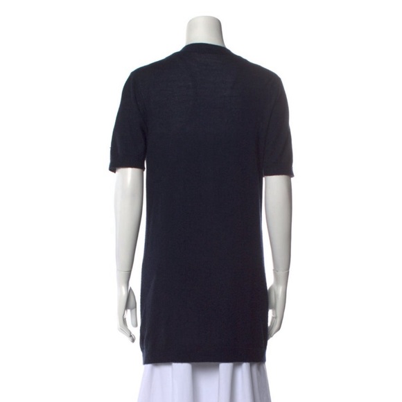 Theory Navy Cashmere V-Neck Sweater | SZ Large - Picture 3 of 3